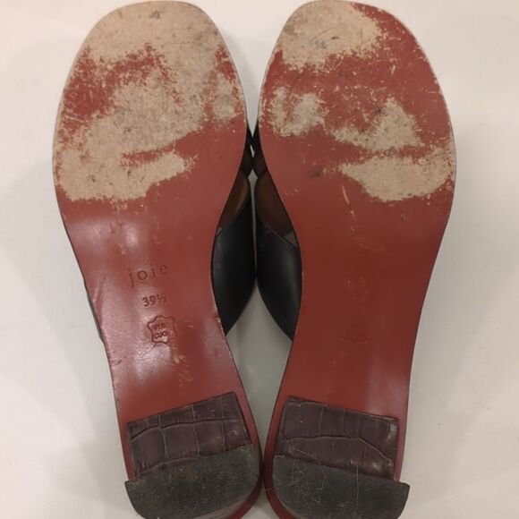 Joie Landri Buckle Leather Mules in Black - Picture 9 of 10